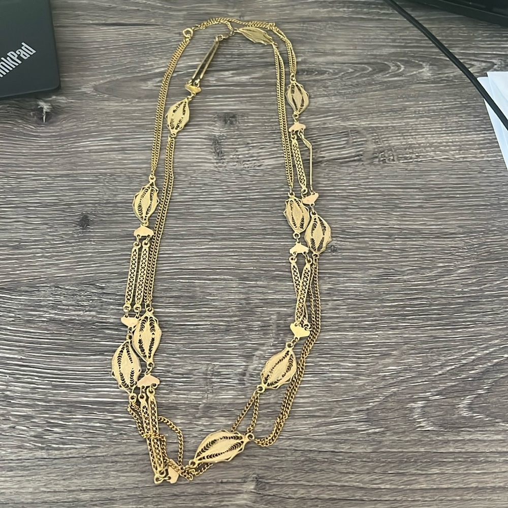 Womens extra long necklace - doubled up for Photo